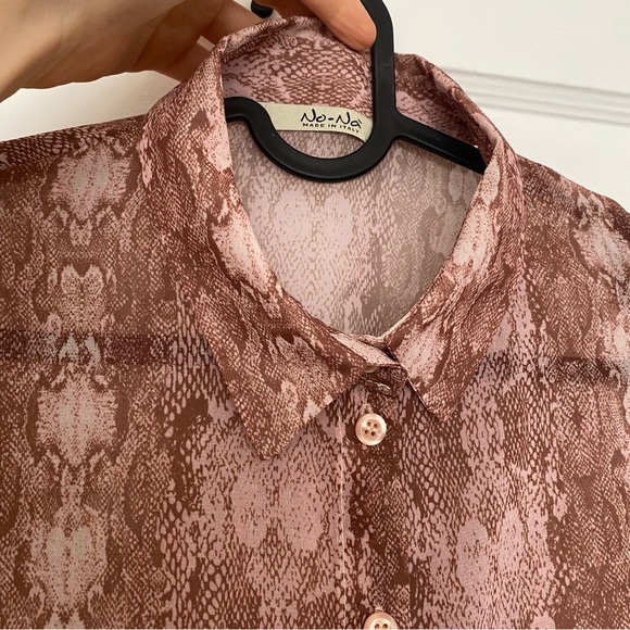 *Made in Italy* No-Nà Cropped Blouse in Blush XS 0 - Picture 3 of 6